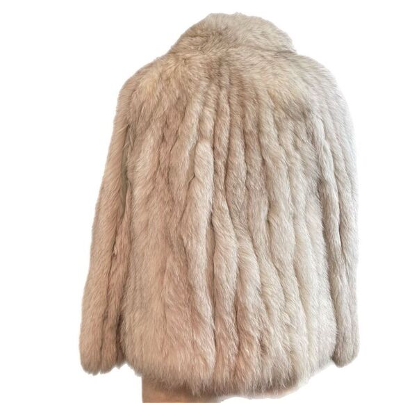 Mano Swartz Silver Fox Fur Coat Size Medium - Picture 3 of 12